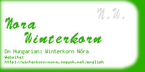 nora winterkorn business card